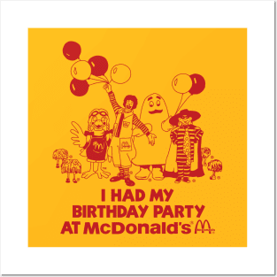 McDonalds Birthday Party Posters and Art